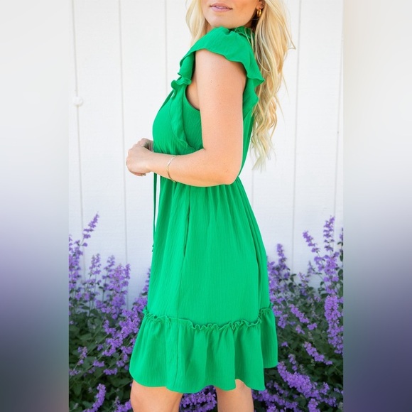 Kiwi Kissed Green Mini Dress - Picture 2 of 3